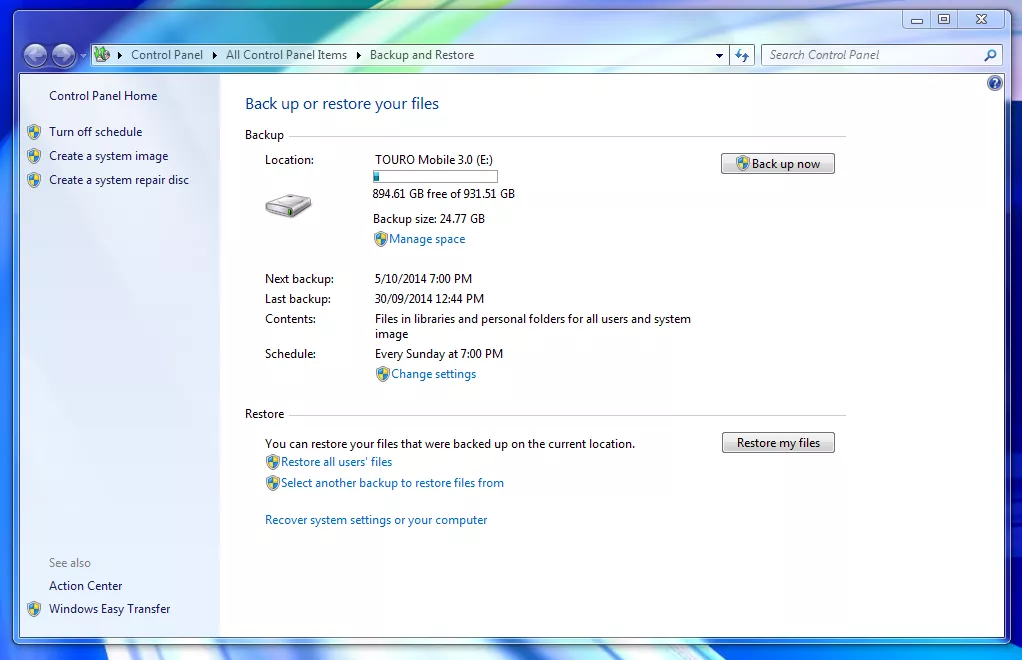 Backup Success.