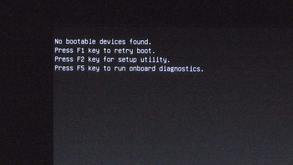 No Boot Device Found error on Windows PC